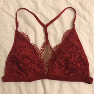 Burgundy Lace Razorback Bralette